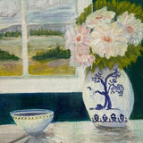 original still life painting Flowers vase Chinese vase canvas wall art Framed painting Framed still life free delivery Mothers Day