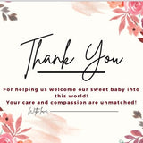Thank You Card for Your Nurse *Thank You* *Labor & Delivery Nurse* *Pregnancy*