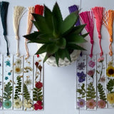 Handmade Bookmark, Birth Month Real Flower, Gift for her, Personalized Handmade, Pressed Flower Leaves Bookworm, Birthday Gift Mother's Day