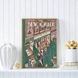 New Yorker Christmas Print, INSTANT DOWNLOAD, Vintage New Yorker Magazine Cover Poster Dec 1935, Christmas Decor Gift Printable Downloadable