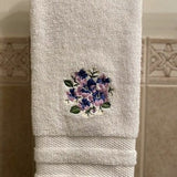 Spring Flower Themed Embroidered Hand / Bathroom Towels