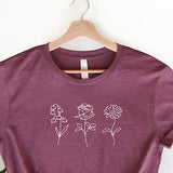 Custom Birth Month Flower Shirt, Family Birth Month Flower T Shirt, Mother's Day Gift, Birthday Flowers Shirt, Gift For Mom, Gift For Her