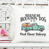 Bernese Mountain Dog - Dog Flower Delivery Truck - Sublimation/Printable Design | Instant Download | Sublimation | Printable | PNG