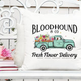Bloodhound - Dog Flower Delivery Truck - Sublimation/Printable Design | Instant Download | Sublimation | Printable | PNG