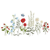 Wild Garden Flowers Machine Embroidery Floral Botanical Poppy Meadow Pattern Instant Download Zip - ANY SIZE