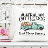 Australian Cattle Dog - Red - Dog Flower Delivery Truck - Sublimation/Printable Design | Instant Download | Sublimation | Printable | PNG