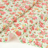 Floral, Plants pattern, Rosebell, Flower printed Cotton Fabric by the yard, 110cm wide, Cotton material, Sewing, DTP, DYI, Korea, Free