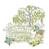 Garden Scene B machine Embroidery design by Sue Box in 2 sizes