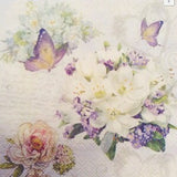 Napkins for decoupage x 4 flower love cocktail napkins