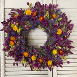 Dried flower wreath, spring wreath, dried florals, handmade, dry wreath, dried flowers, door wreath, wall wreath, dried wall wreath, rustic
