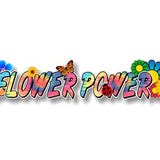 Flower Power TIE DIE 18'' Decal 60's Hippie Flower Windshield Car Truck or SUV Accessories Vinyl Sticker
