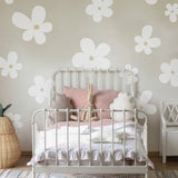 Daisy Flowers Wall Decal, Flowers Wall Decor, Floral Wall Decal, Girls Room Wall Decal, Baby Girls Nursery Wall Decal