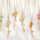 Custom Name Necklace with Birth Flower Gift for Her Personalized Minimalist Necklace Mother Day Gift, Mother & Grandma Gifts - CBK11