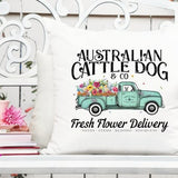 Australian Cattle Dog - Blue - Dog Flower Delivery Truck - Sublimation/Printable Design | Instant Download | Sublimation | Printable | PNG