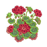 Geranium Flowers - 24 - Traditional Homes and Gardens - Machine embroidery by Sue Box in 2 sizes