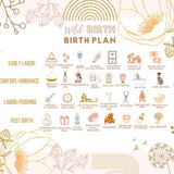 Visual Birth Plan l Natural Birth Template l Labor and Birth Preferences l DIGITAL download l Editable Birth Plan l Unmedicated birth