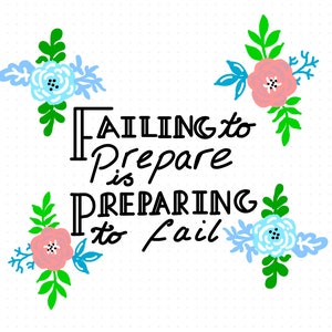 Motivational cross-stitch pattern with floral accents and the quote text, digital download