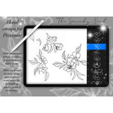 Procreate flower brushs set