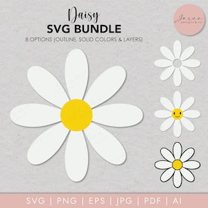Daisy svg, Daisy Monogram svg, Spring Svg, Flower SVG, Floral SVG, Daisy PNG, Daisy Flower Clipart, Svg Files for Cricut, Digital Download