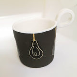 Pottery Mug, Ceramic Mug, Tea Mug, Lightbulb Mug, Coffee Cup, Teacup, Unique Handmade Pottery, Tableware, FREE DELIVERY
