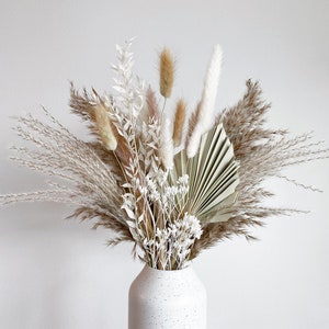 Brown & White Dried Bouquet | Brown Pampas