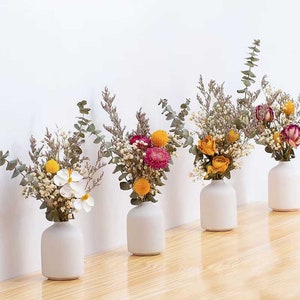 6 style small bouquet with vase_dried flowers bouquet_flowers for ceramic vase_flowers arrangement_home decoration_wedding decor