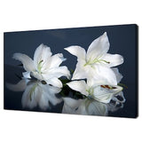 Beautiful White Lily Flowers Modern Floral Design Home Decor Canvas Print Wall Art Picture