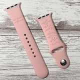 No rain No flowers, Engraved Watch Band Compatible with Apple watch band, Personalized Watch band, Custom Watch Band, 38/40/41mm 42/44/45mm