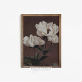 Moody Antique Flower Painting | Vintage Botanical Wall Art | PRINTABLE Download | 1110