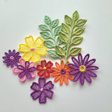 Encanto Mini delicate lace flowers collection SET of 5 floral flower leaf mini sizes FSL free standing lace machine embroidery designs
