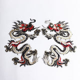 Exquisite Animal Chinese Four claw Cyan Dragon Embroidery Patch wholesale DIY Garment Accessory Patch Free Delivery
