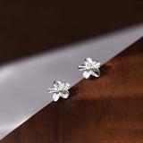 Tiny Flower 925 Sterling Silver Studs, Minimalist