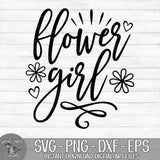 Flower Girl - Instant Digital Download - svg, png, dxf, and eps files included! Wedding, Petal Patrol, Bridal Party