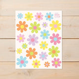 22pcs bright daisy stickers, y2k aesthetic stickers, spring flowers sticker sheet, planner stickers, scrapbook stickers, daisies stickers