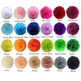 10 Pcs/lot Tissue Paper Pom Poms -Tissue Paper Flower Balls for wedding Decoration ,Party Supplies diy craft paper flower pom poms