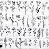 Wildflower Svg, Flower Svg Bundle, Floral Svg Bundle, Plant Svg Bundle, Botanic Svg Bundle