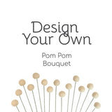 Custom Pom Pom Felt Flowers- Customize your Bouquet- Colorful Wedding Decor- Corporate Event Party Table Decoration- Felt Flowers