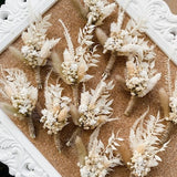 Pampas Dried Boutonniere, Rustic Dried flower bouquet, Flower dry arrangement, Wedding boho flower bouquet, Boutonni�res for man