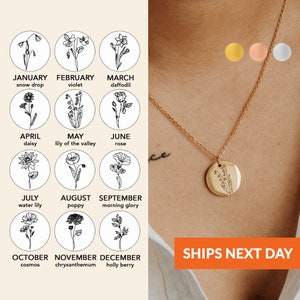 Gold-tone round engraved disc pendant necklace on a chain