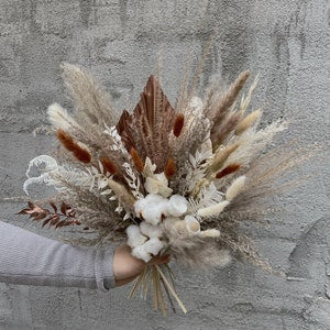 Terracotta Bridal bouquet | Wedding bouquet | Boho wedding | Dried flower bouquet_Rustic_Decor_Dried Flowers_Vintage_Nature Inspired_