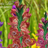 Gladiolus Crochet Flower pattern. Photo Tutorial for crochet flowers creation, jewelry, clothes decor, bouquets. Flower arrangements pattern