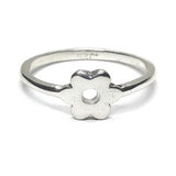 Sterling Silver Minimalist Ring Flower Solid Genuine Stamped 925