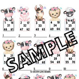 Animals flower bingo (mixed, straight, blank)