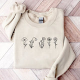 Custom Birth Month Birth Flower Sweatshirt, Mothers Day Gift, Gift for Her, Gift for Mom, Plant Mom Gift, Gift for Grandmother, Flower Shirt