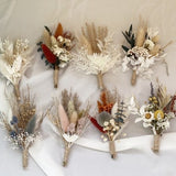 Pampas Dried Boutonniere, Rustic Dried flower bouquet, Flower dry arrangement, Wedding boho flower bouquet, Boutonni�res
