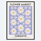 Flower Market Toronto Colorful Botanical Art Print | Spring Flowers Print, Floral Wall Art Print, Daisies Poster, Colorful Art Print #FM76