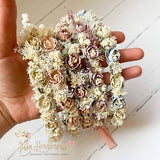 newborn flower crown small mini floral halo baby flower girl cake smash wreath crown, dried flowers headpiece pink blue lavender photoshoot
