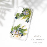 Pressed Flower phone case for iPhone 15 14 13 12 11 Pro max X XR 8 case, Samsung Galaxy S21 S22 S23 Ultra case, Google Pixel 6 7 8 pro case