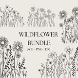Flower Meadow Svg, Daisy Svg, Flower Border SVG, Wildflower Clipart
