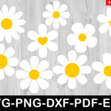 Daisy Svg Bundle, Flower Svg files for cricut, Clipart Cut files for Cricut Cameo, Vector Cutfile, Spring Summer Svg,Png Files